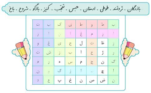 جواب املا صفحه 33 نگارش چهارم