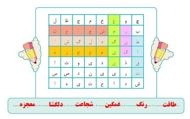 جواب املا و واژه آموزی صفحه 27 نگارش پنجم