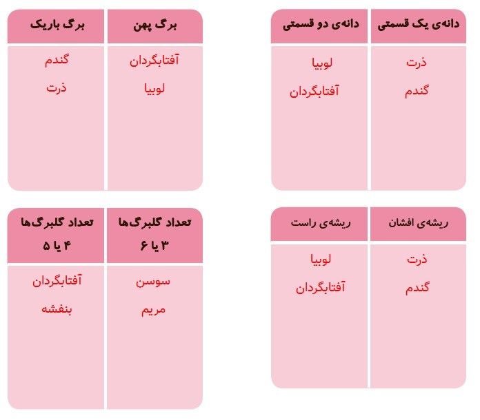 جواب مشاهده و طبقه بندی کنید صفحه 86 علوم سوم